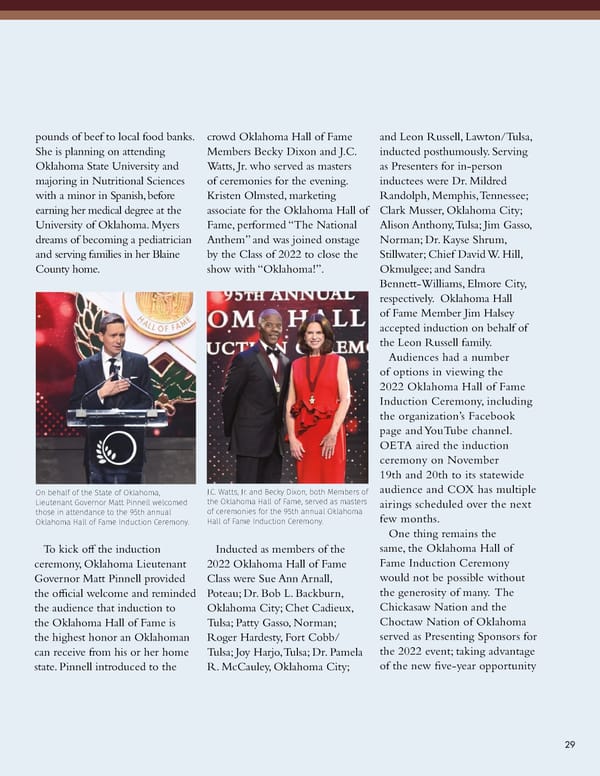 December 2022 Oklahoma Hall of Fame Magazine - Page 31