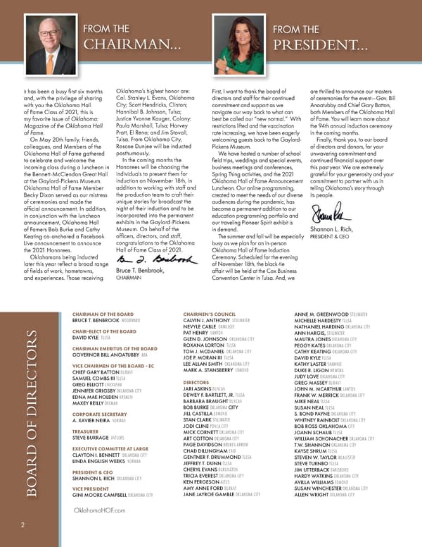 June 2021 Oklahoma Hall of Fame Magazine - Page 4